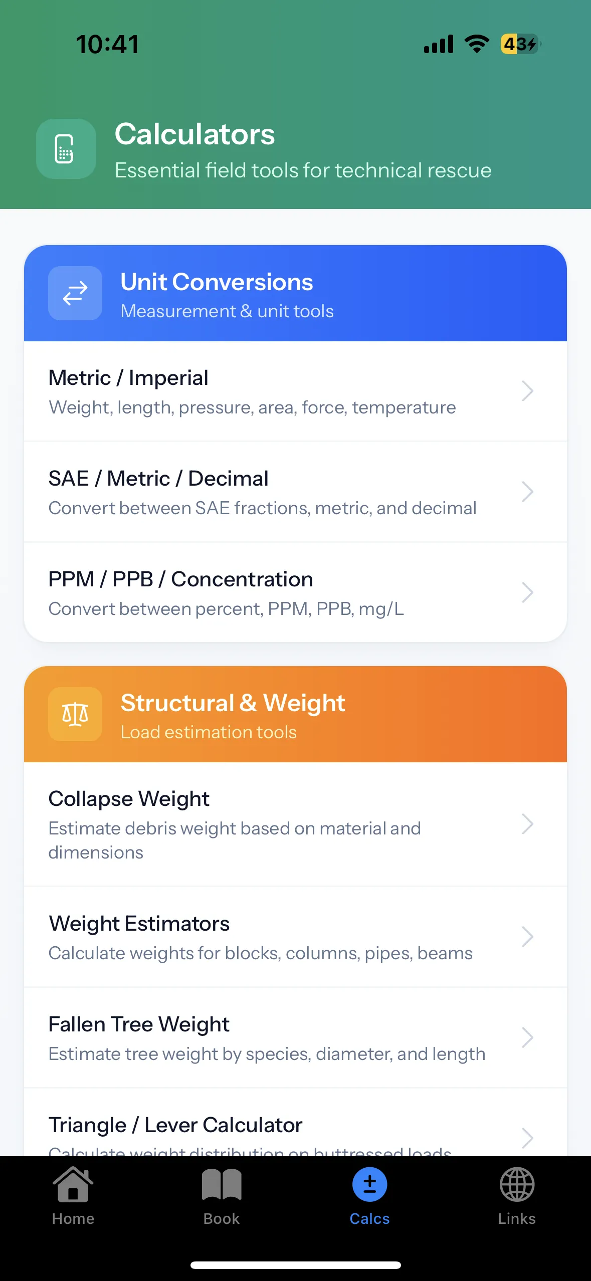 Calculator Categories